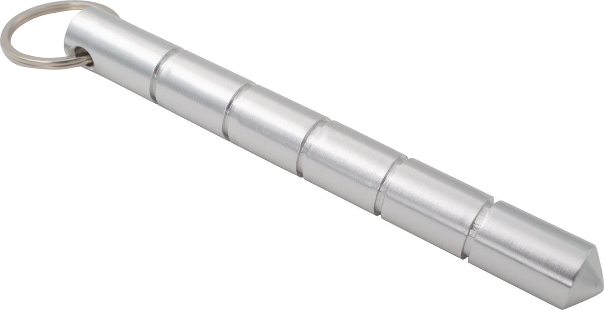 TOP TEN Kubotan with a sturdy steel tip Silver at Bytomic Trade and Wholesale