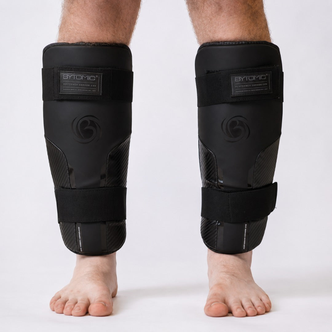Black/Black Bytomic Performer Carbon Evo Shin Guards