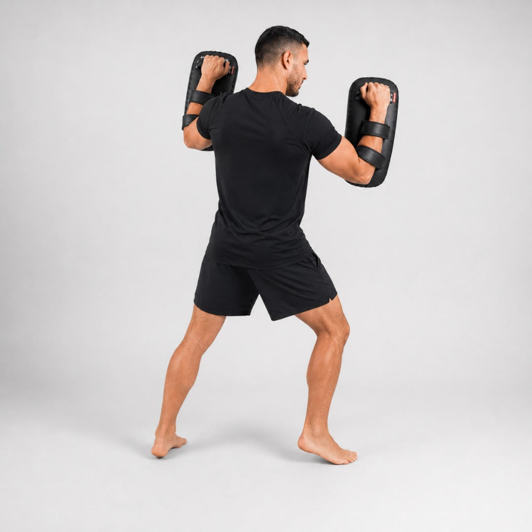 Black/Black Bytomic Red Label Curved Thai Pads at Bytomic Trade & Wholesale 4
