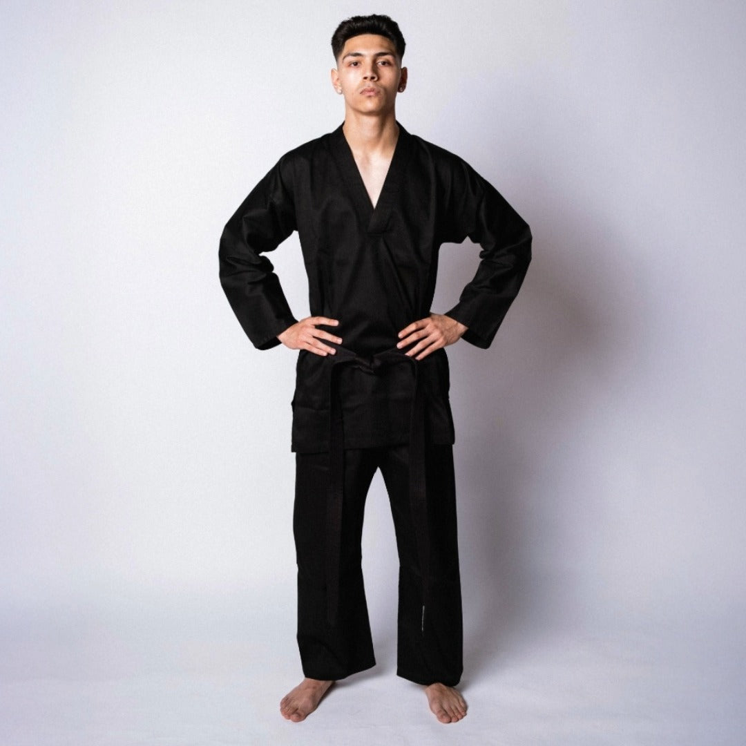 Black Bytomic Red Label V-Neck Martial Arts Uniform
