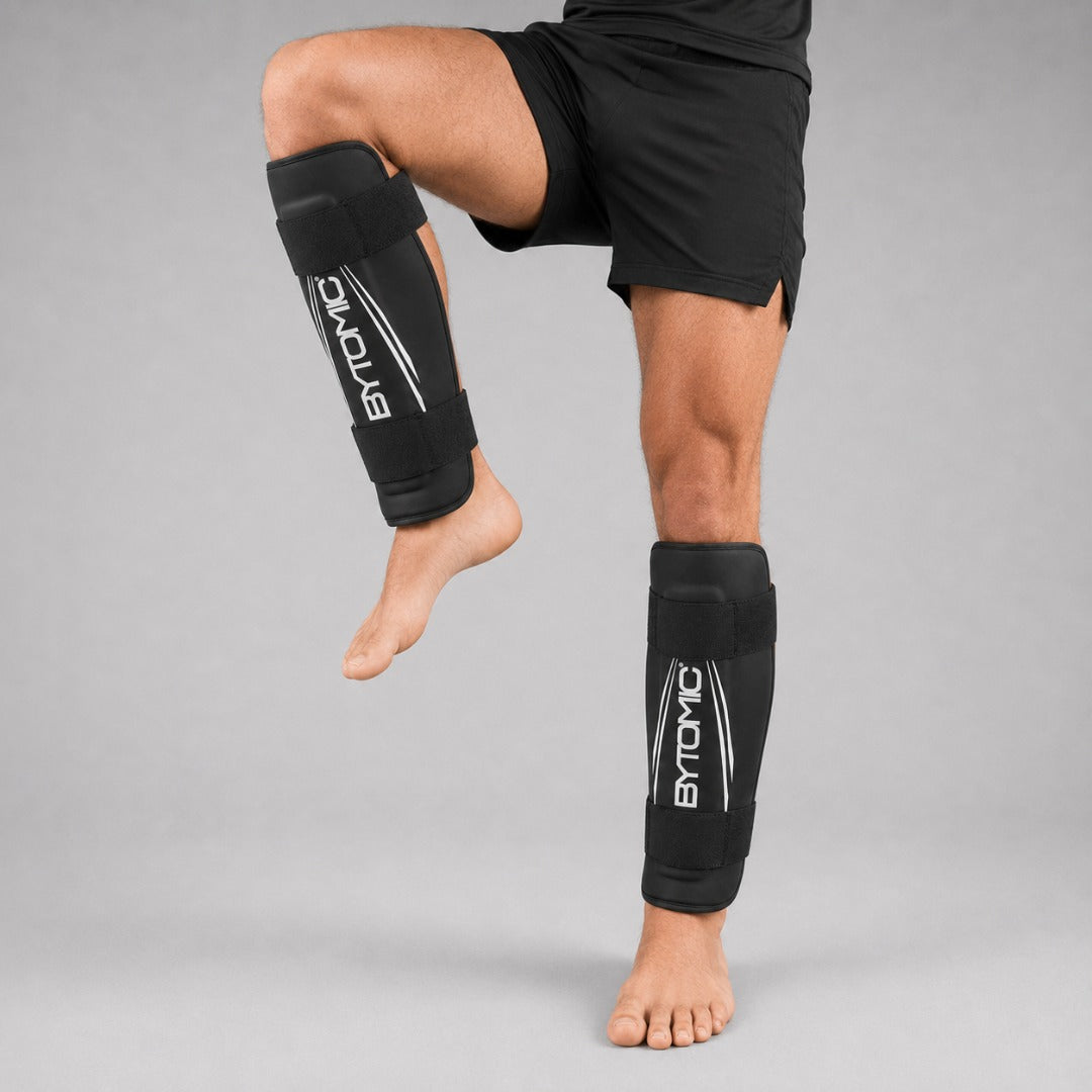 Black/White Bytomic Axis V2 Shin Guards at Bytomic Trade & Wholesale 3