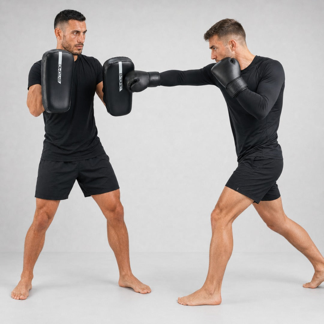Black/White Bytomic Red Label Curved Thai Pads at Bytomic Trade & Wholesale 4