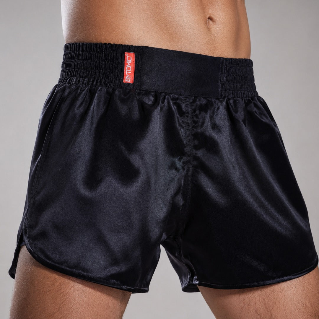 Black/White Bytomic Red Label Muay Thai Shorts