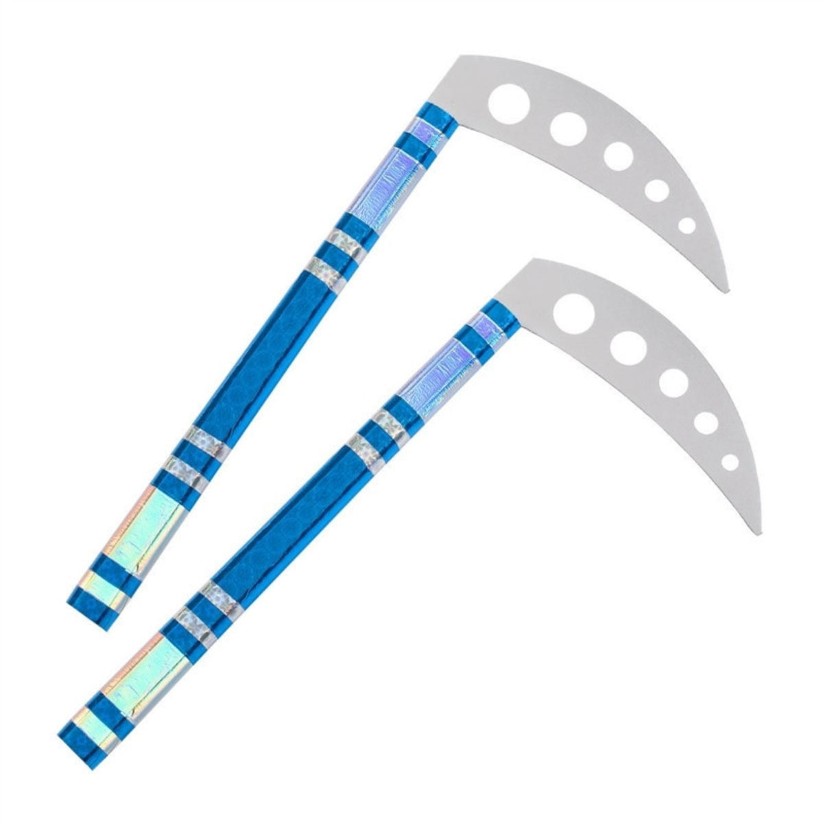 Blue/Silver Bytomic 12" Striped Chrome Competition Kama at Bytomic Trade and Wholesale