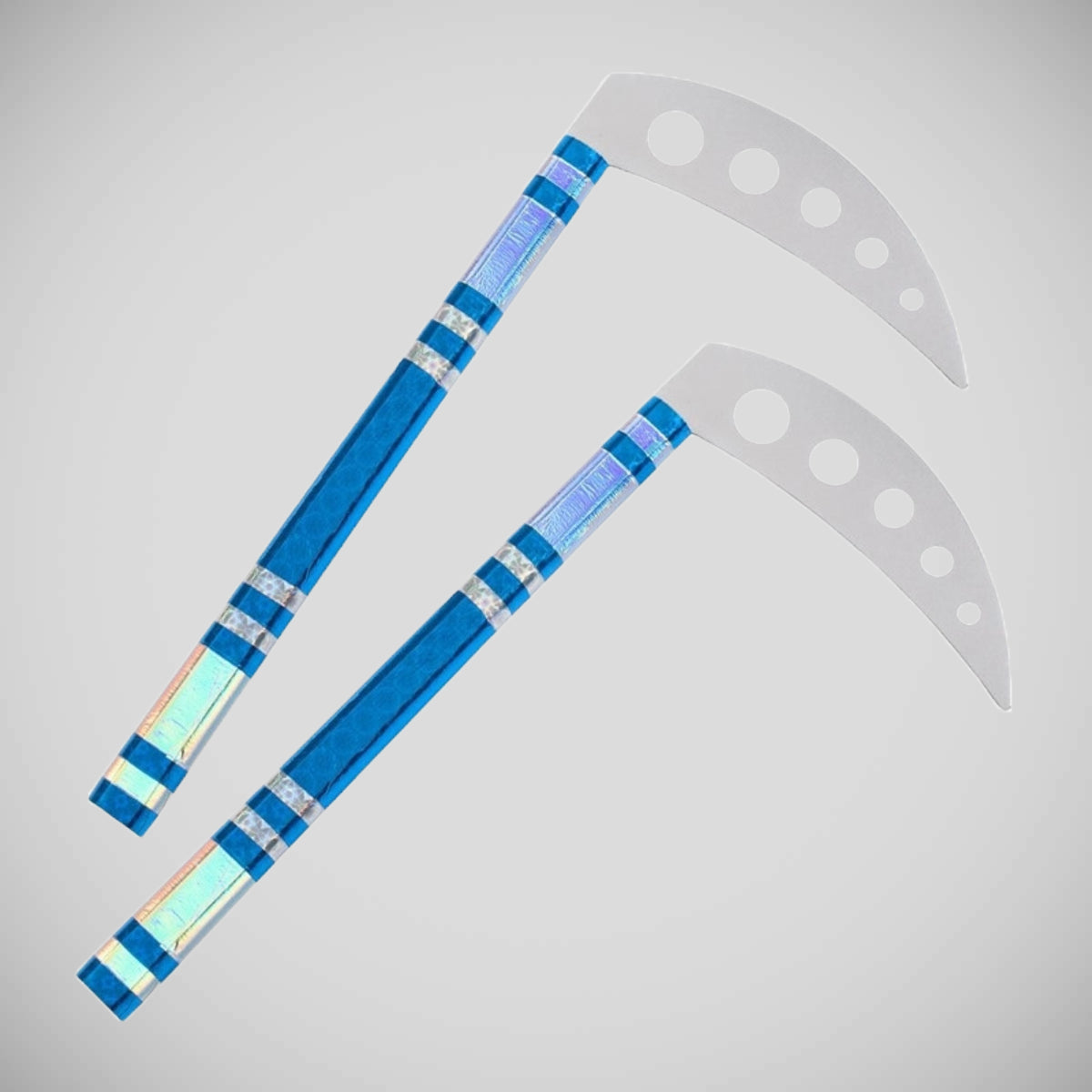 Blue/Silver Bytomic 12" Striped Chrome Competition Kama at Bytomic Trade and Wholesale