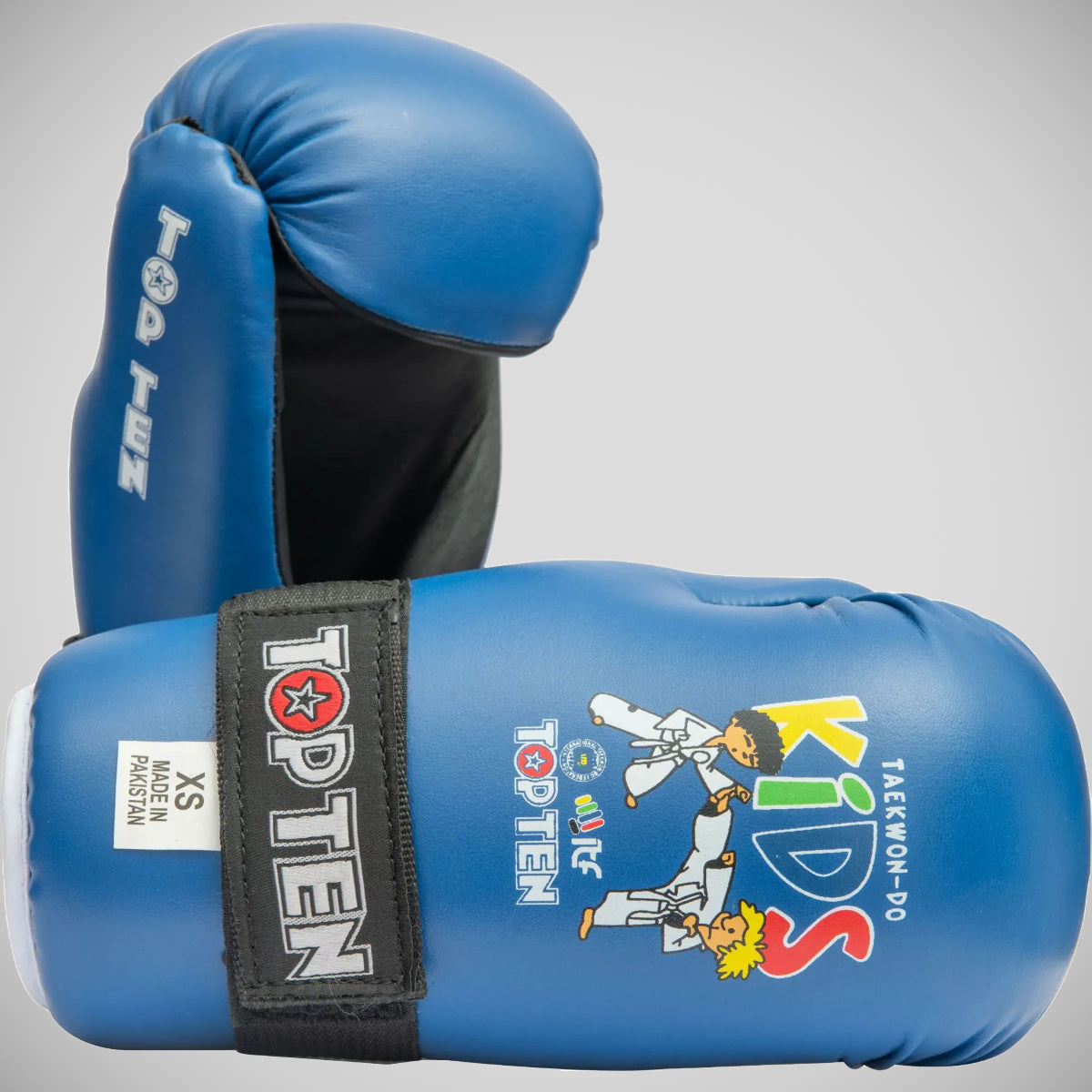 Blue Top Ten Kids Generation ITF Pointfighter Gloves at Bytomic Trade and Wholesale