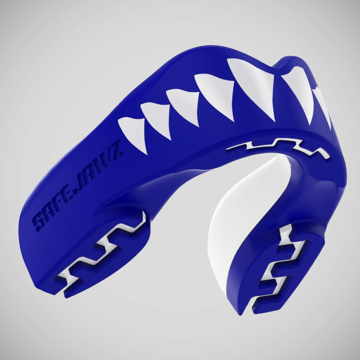SafeJawz Extro Shark Mouth Guard Blue/White at Bytomic Trade and Wholesale
