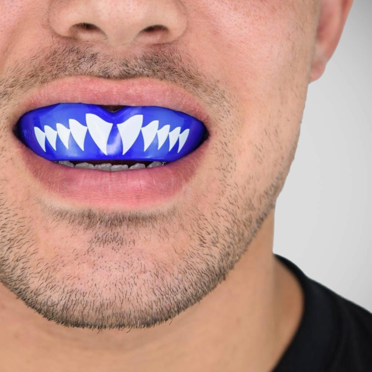 SafeJawz Extro Shark Mouth Guard Blue/White at Bytomic Trade and Wholesale