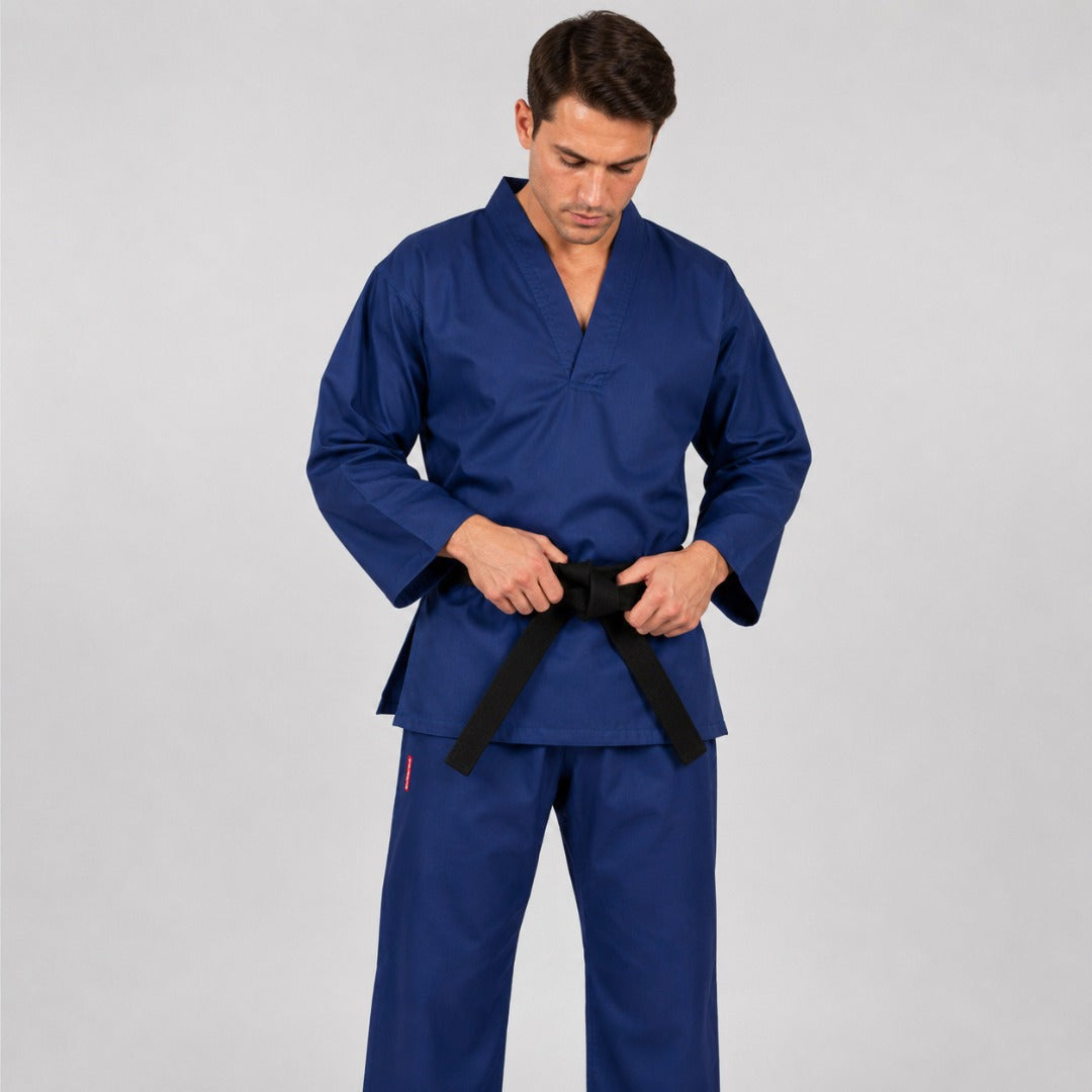 Blue Bytomic Red Label V-Neck Adult Martial Arts Uniform
