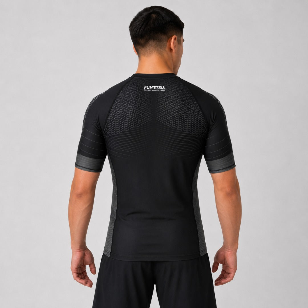 Fumetsu Competitor MK2 Short Sleeve Rash Guard Black/Black