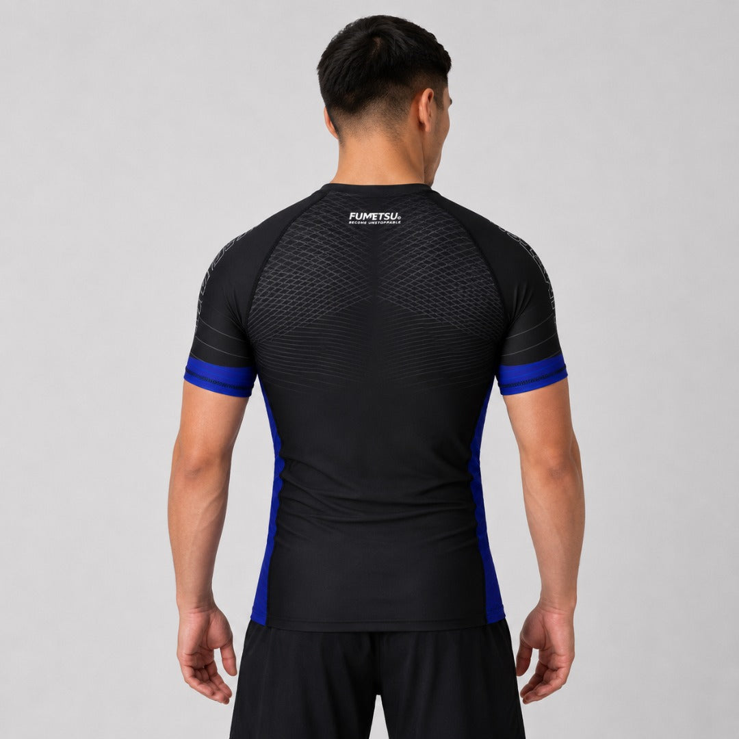 Fumetsu Competitor MK2 Short Sleeve Rash Guard Black/Blue