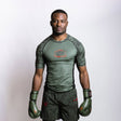Fumetsu Dragon Slayer Short Sleeve Rash Guard Khaki/Orange at Bytomic Trade and Wholesale