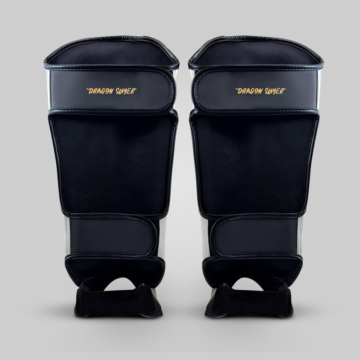 Fumetsu Dragon Slayer Shin Guards White/Black/Gold at Bytomic Trade and Wholesale
