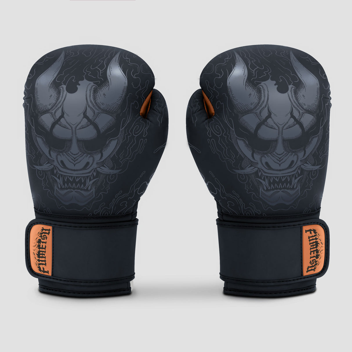 Fumetsu Oni Boxing Gloves Black/Grey/Bronze at Bytomic Trade and Wholesale