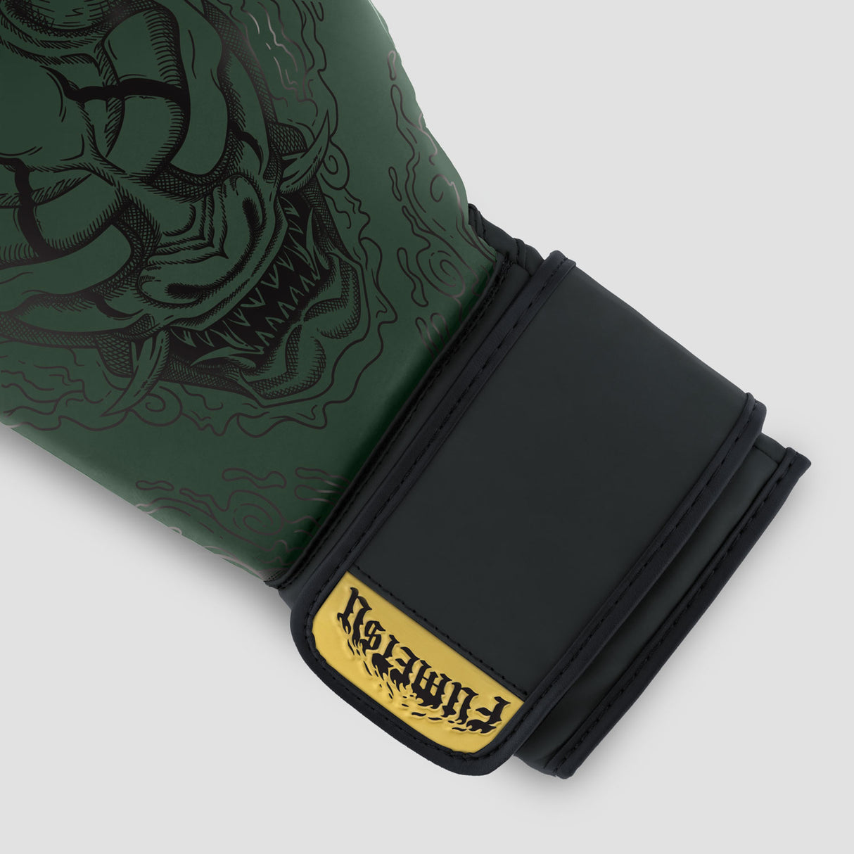 Fumetsu Oni Boxing Gloves Khaki/Black/Gold at Bytomic Trade and Wholesale