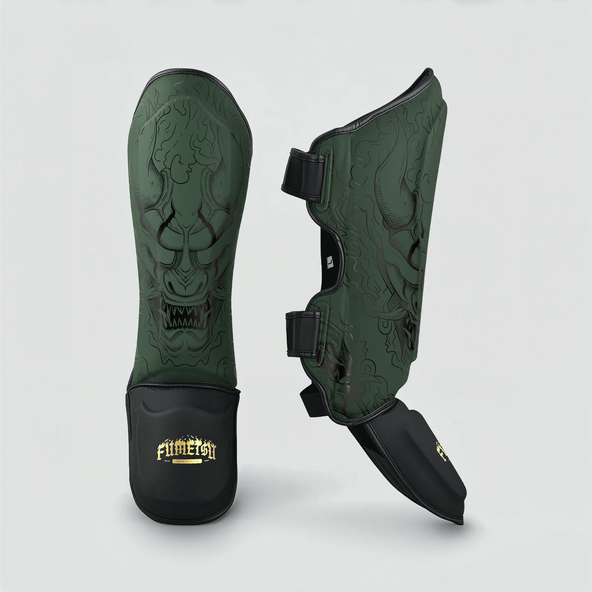 Fumetsu Oni Shin Guards Khaki/Black/Gold at Bytomic Trade and Wholesale