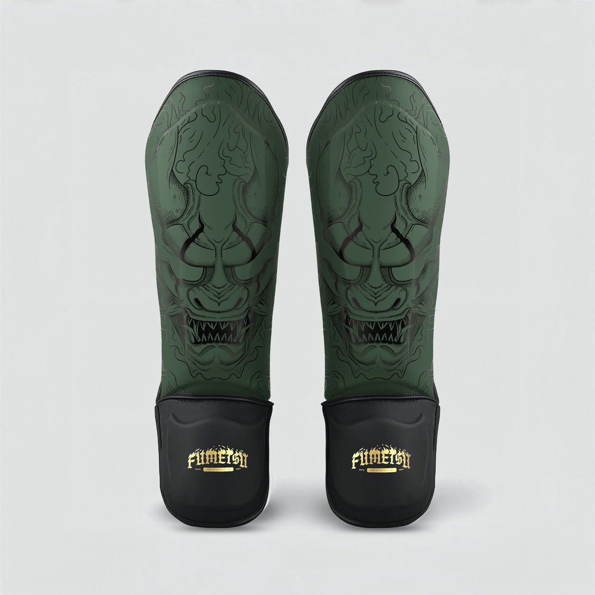 Fumetsu Oni Shin Guards Khaki/Black/Gold at Bytomic Trade and Wholesale