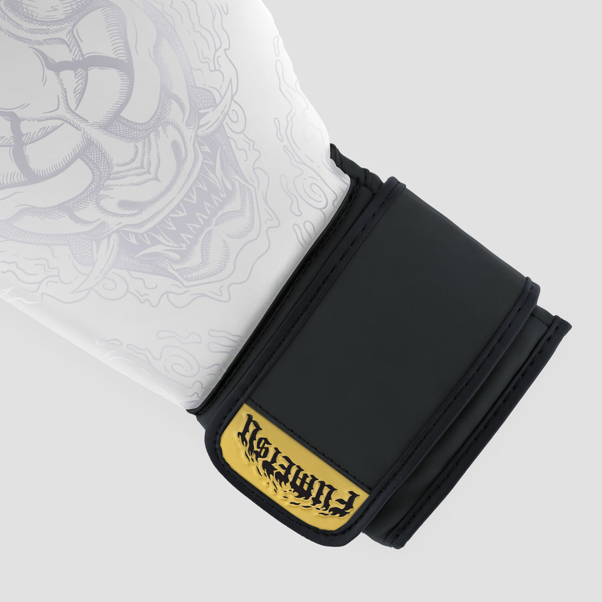 Fumetsu Oni Boxing Gloves White/Black/Gold at Bytomic Trade and Wholesale