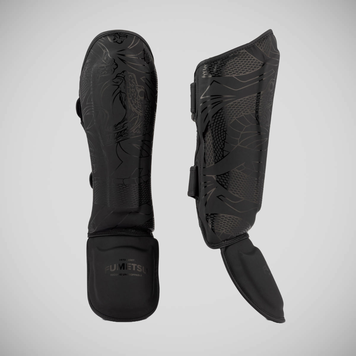 Fumetsu Anaconda Shin/Instep Guards Black/Black at Bytomic Trade and Wholesale