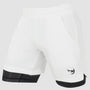 Fumetsu Icon Dual Layer Training Shorts White/Black