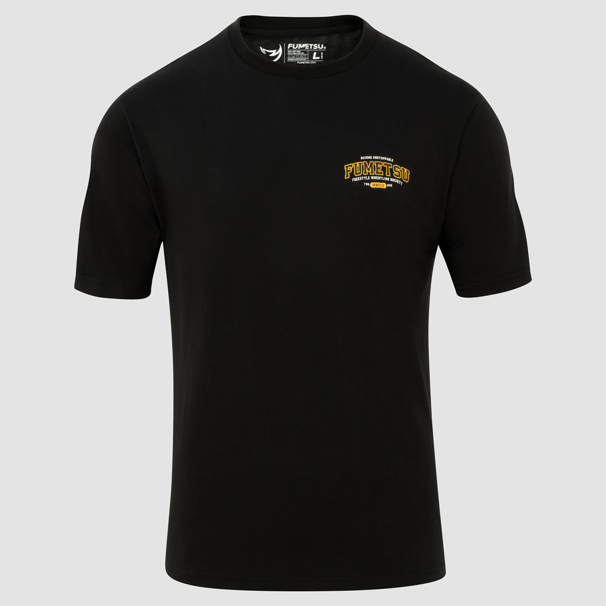 Fumetsu Varsity T-Shirt Black at Bytomic Trade and Wholesale