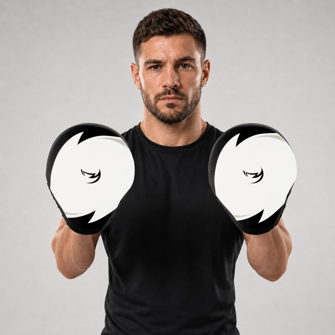Fumetsu Ghost S3 Boxing Focus Mitts White/Black/Grey at Bytomic Trade & Wholesale 1