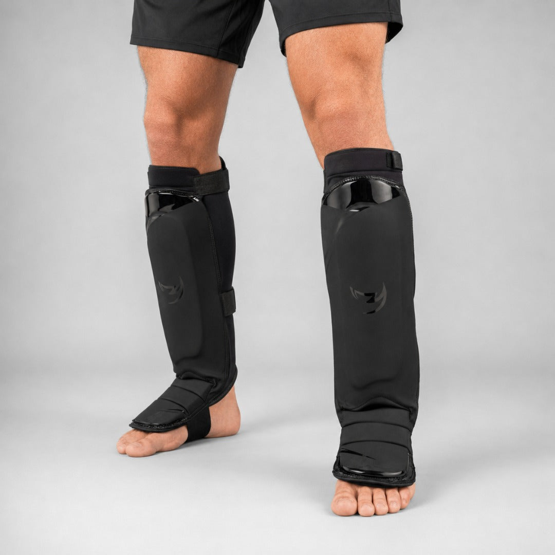 Fumetsu Ghost S3 MMA Shin Guards Black/Black at Bytomic Trade & Wholesale 3