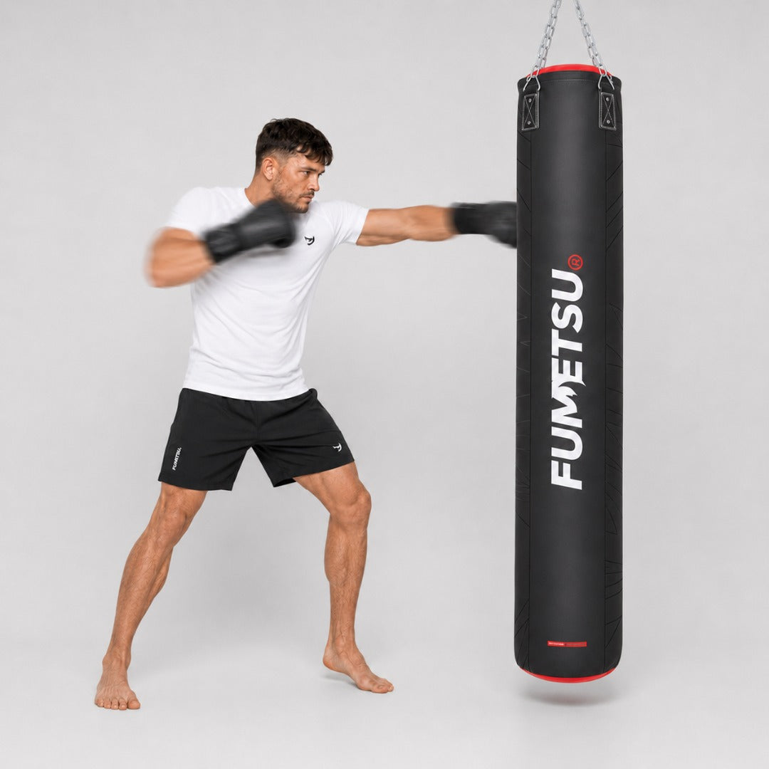 Fumetsu Icon 6ft Punch Bag Black/Red/White Photoshoot 3