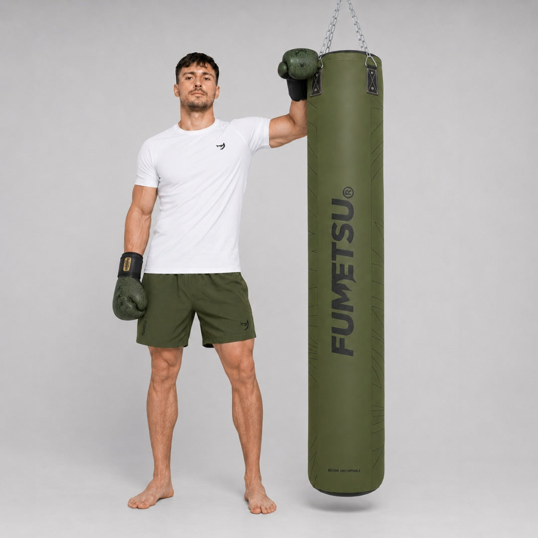 Fumetsu Icon 6ft Punch Bag Khaki Photoshoot 6