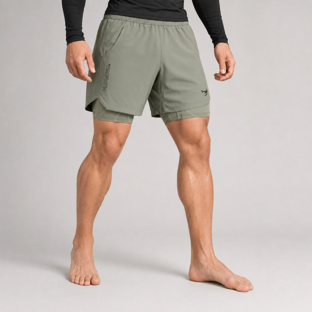 Icon Dual Layer Training Shorts Sand at Bytomic Trade & Wholesale 6