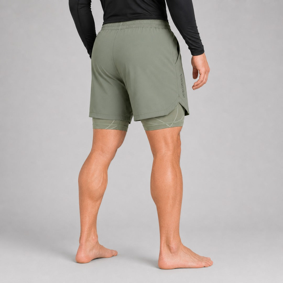 Icon Dual Layer Training Shorts Sand at Bytomic Trade & Wholesale 4
