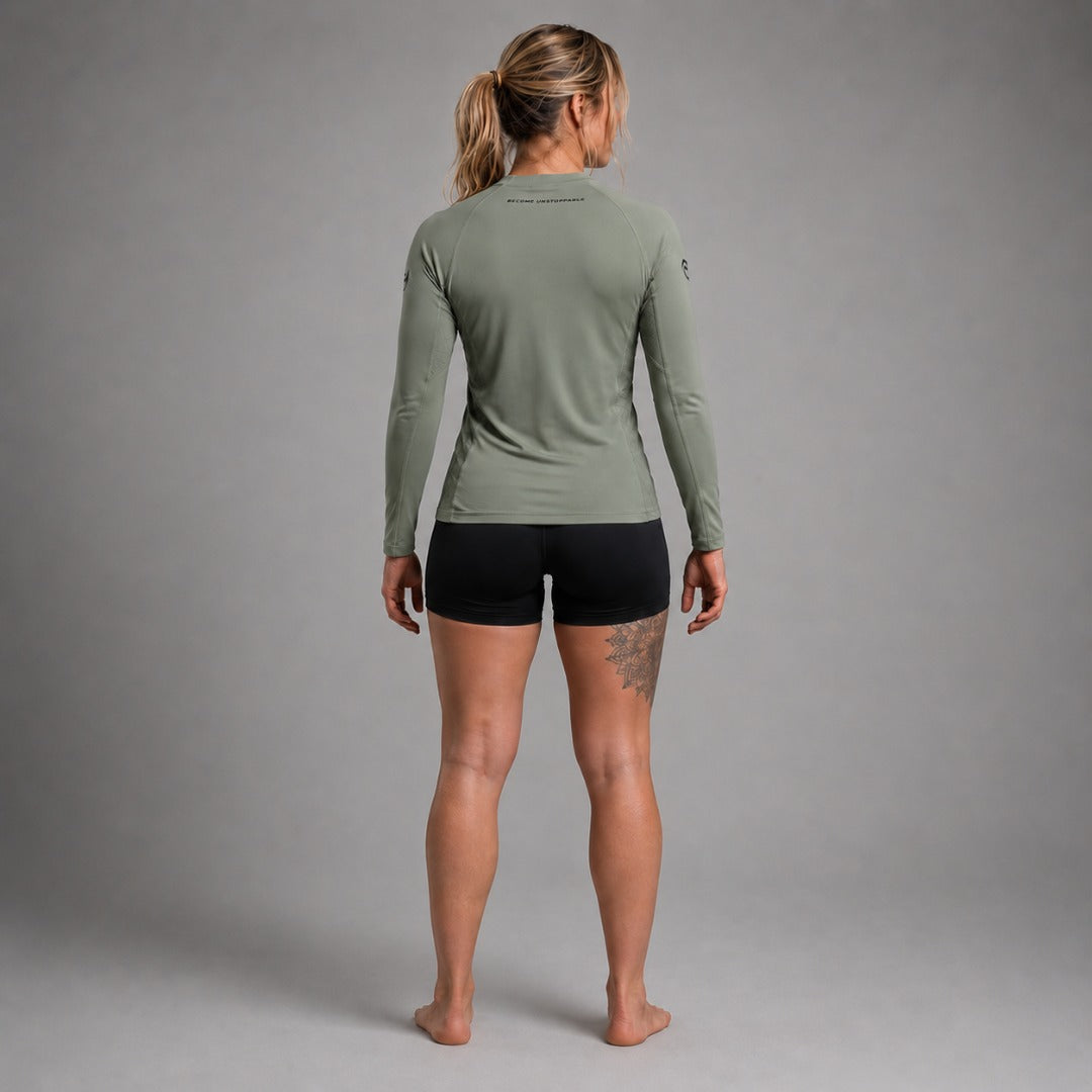 Fumetsu Icon Womens Long Sleeve Rash Guard Sand