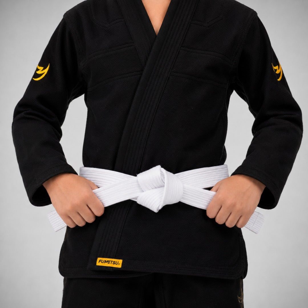 Fumetsu Kids Ghost V-Lite BJJ Gi Black/Yellow