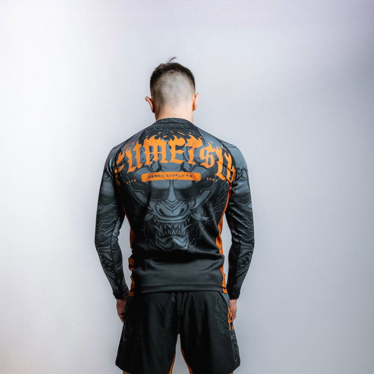 Fumetsu Oni Long Sleeve Rash Guard Black/Grey/Bronze at Bytomic Trade and Wholesale