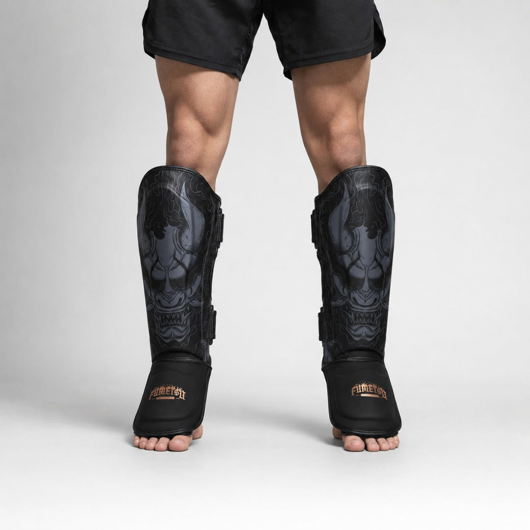Fumetsu Oni Shin Guards Black/Grey/Bronze at Bytomic Trade & Wholesale 1