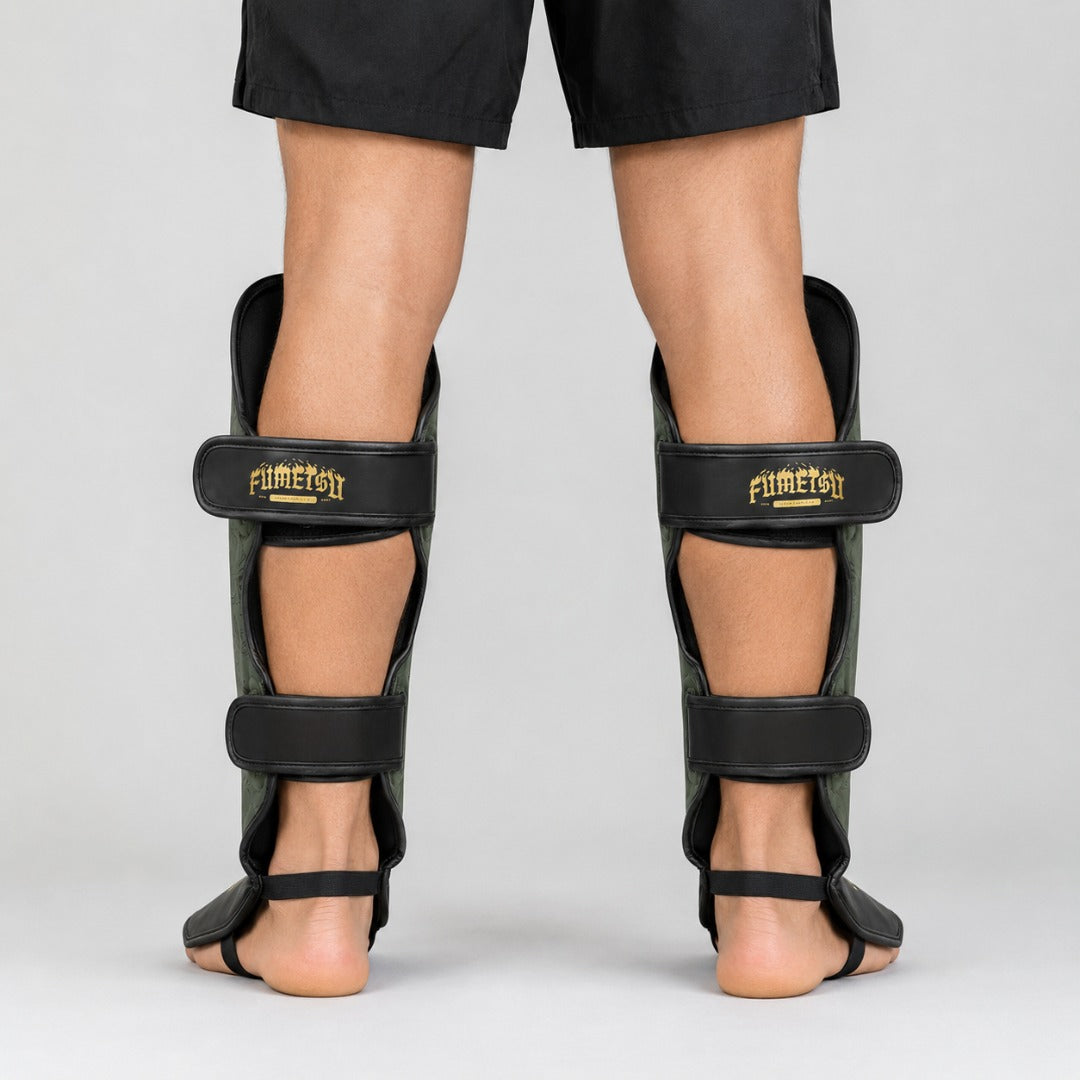 Fumetsu Oni Shin Guards Khaki/Black/Gold at Bytomic Trade & Wholesale 2