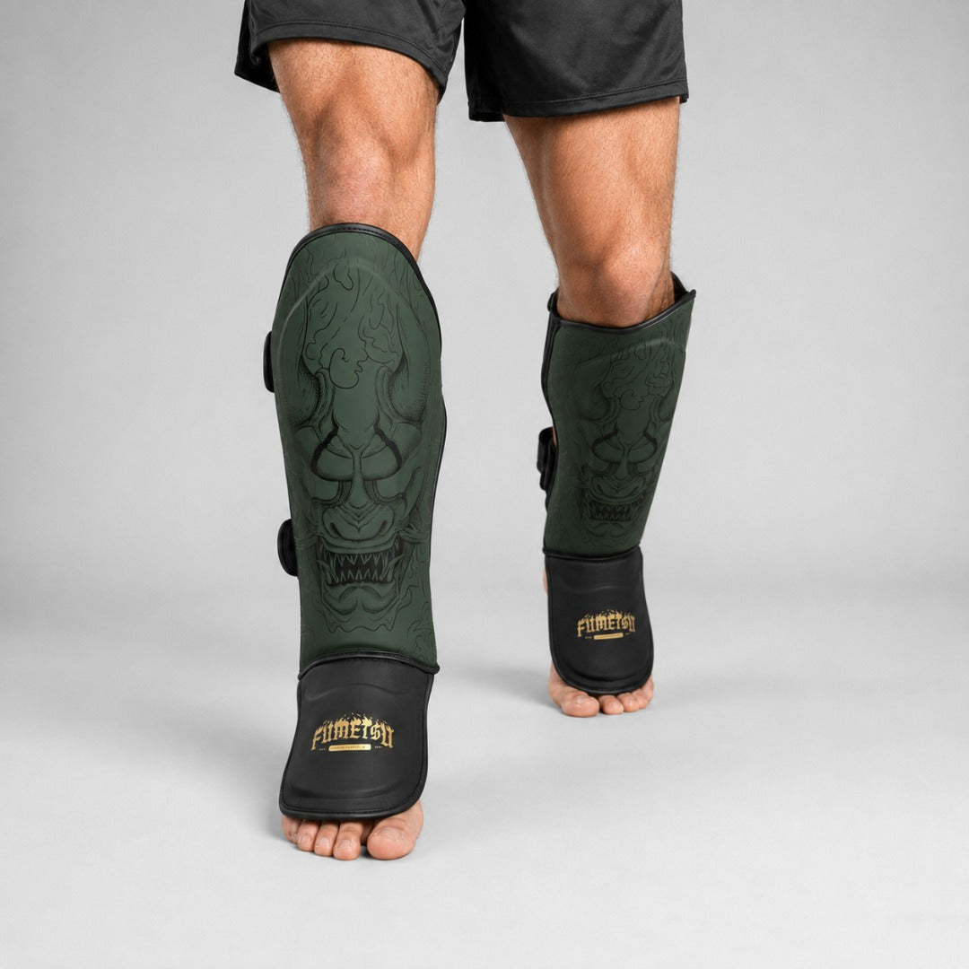 Fumetsu Oni Shin Guards Khaki/Black/Gold at Bytomic Trade & Wholesale 3