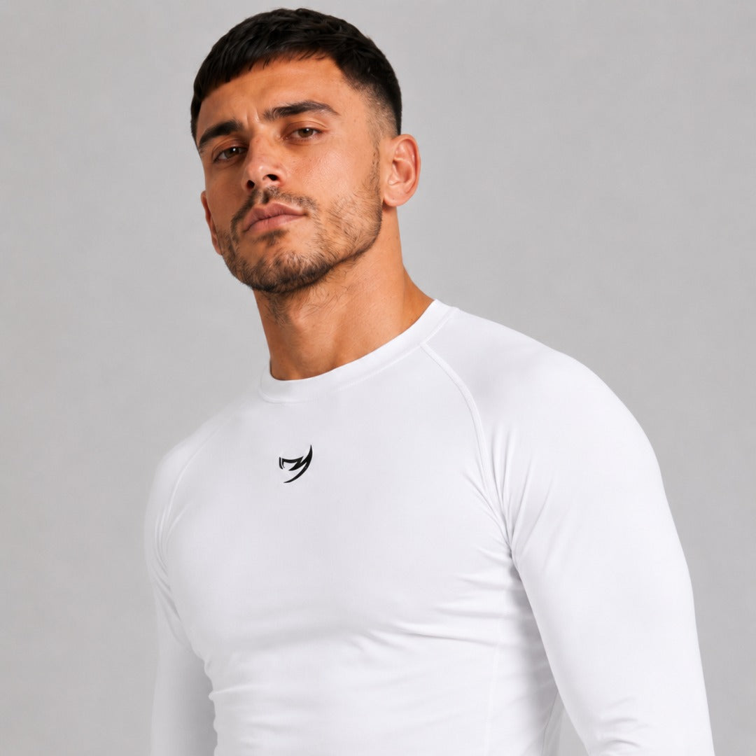Fumetsu Origins Long Sleeve Rash Guard White