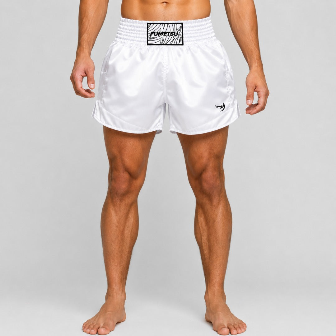 Fumetsu Origins Muay Thai Shorts White