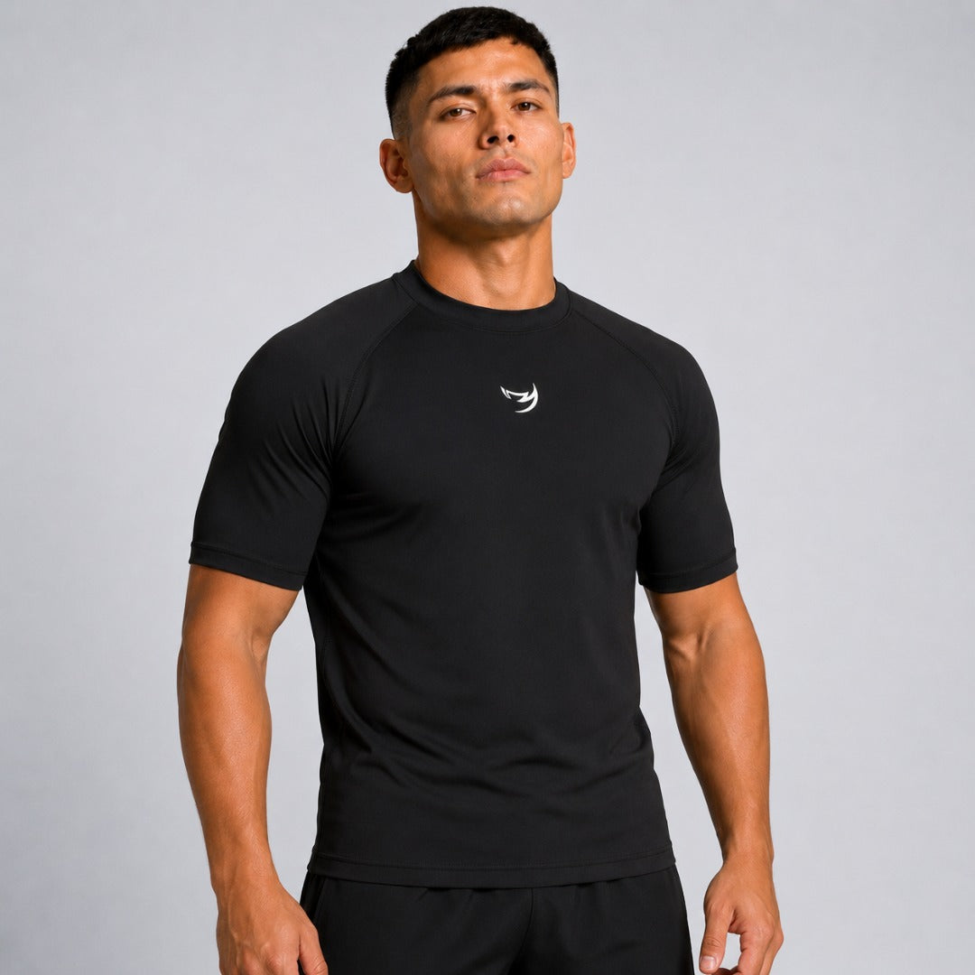 Fumetsu Origins Short Sleeve Rash Guard Black