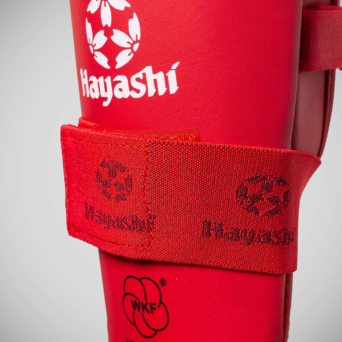 Hayashi WKF Approved Karate Shin-Instep Guard Red at Bytomic Trade and Wholesale