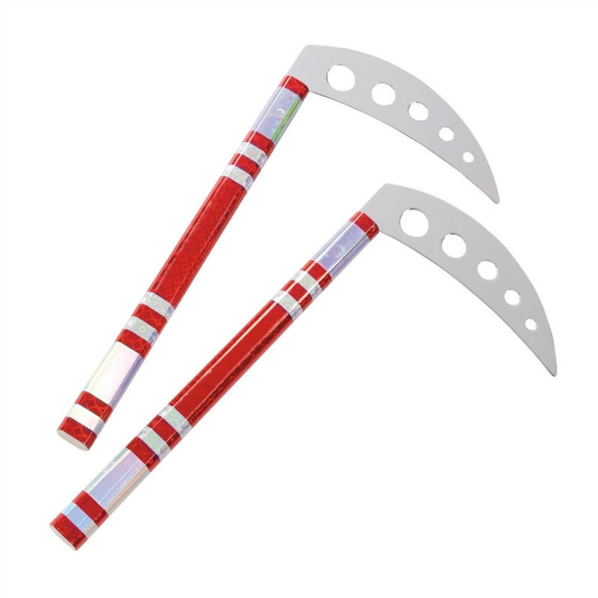 Red/Silver Bytomic 12" Striped Chrome Competition Kama at Bytomic Trade and Wholesale