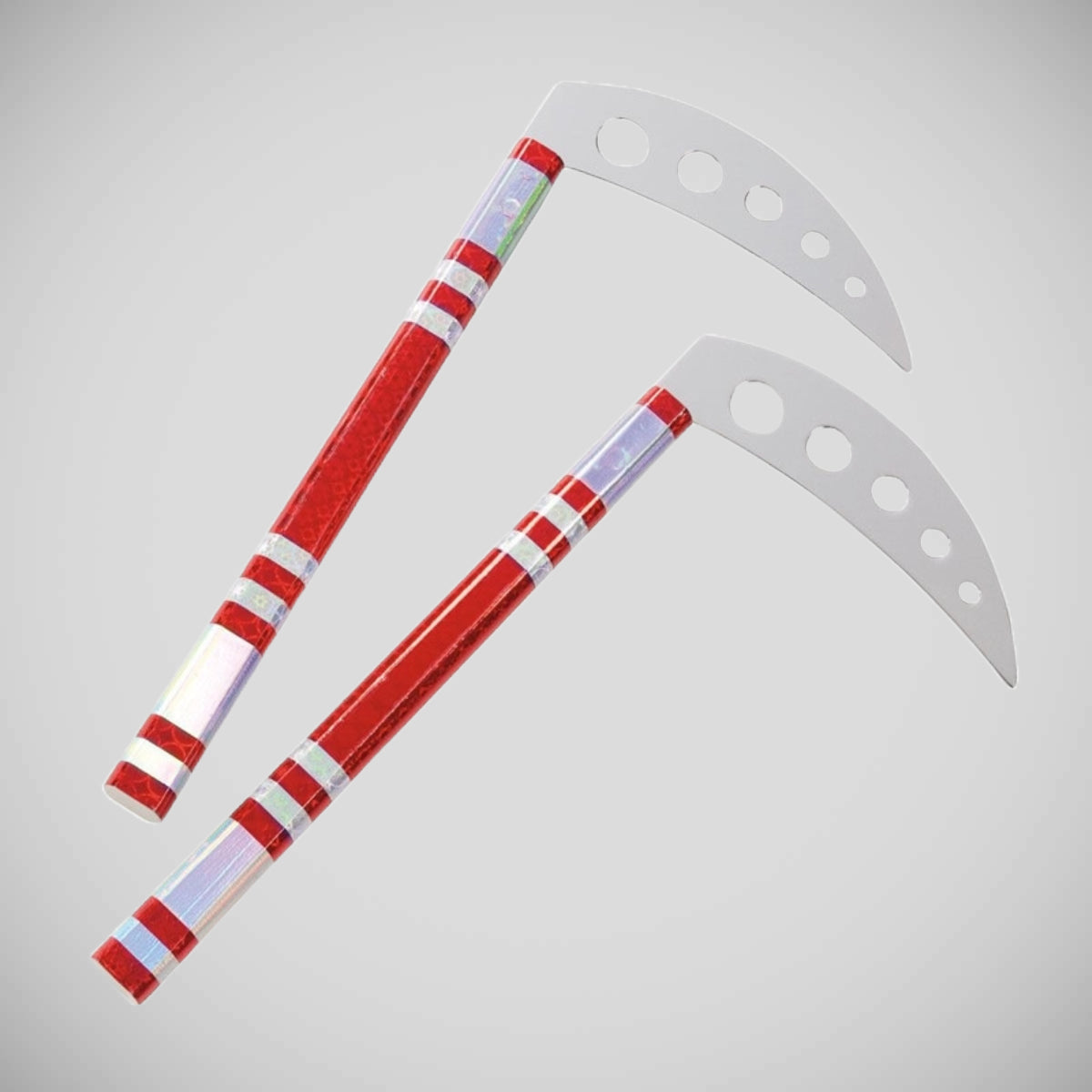 Red/Silver Bytomic 12" Striped Chrome Competition Kama at Bytomic Trade and Wholesale