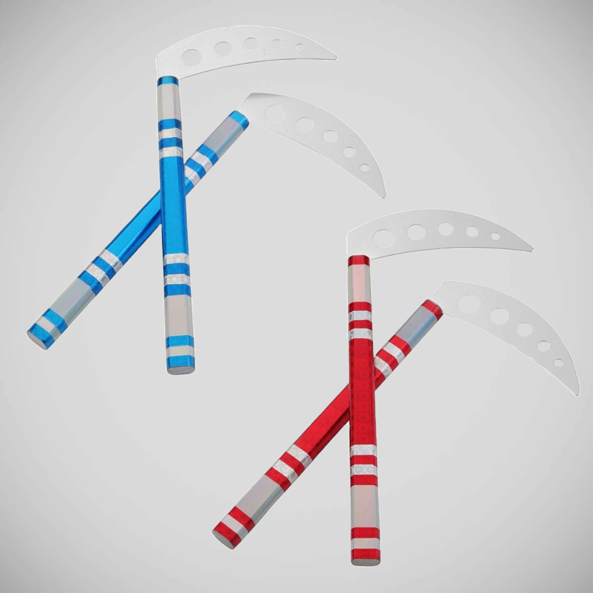 Red/Silver Bytomic 12" Striped Chrome Competition Kama at Bytomic Trade and Wholesale