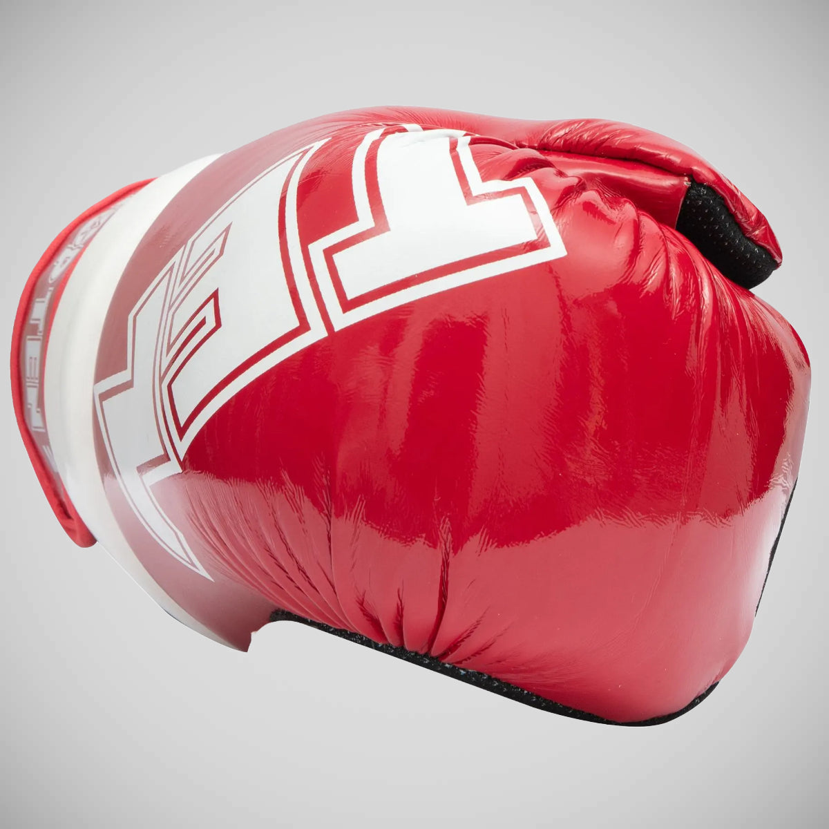 Red/White Top Ten Glossy Block Pointfighter Gloves at Bytomic Trade and Wholesale
