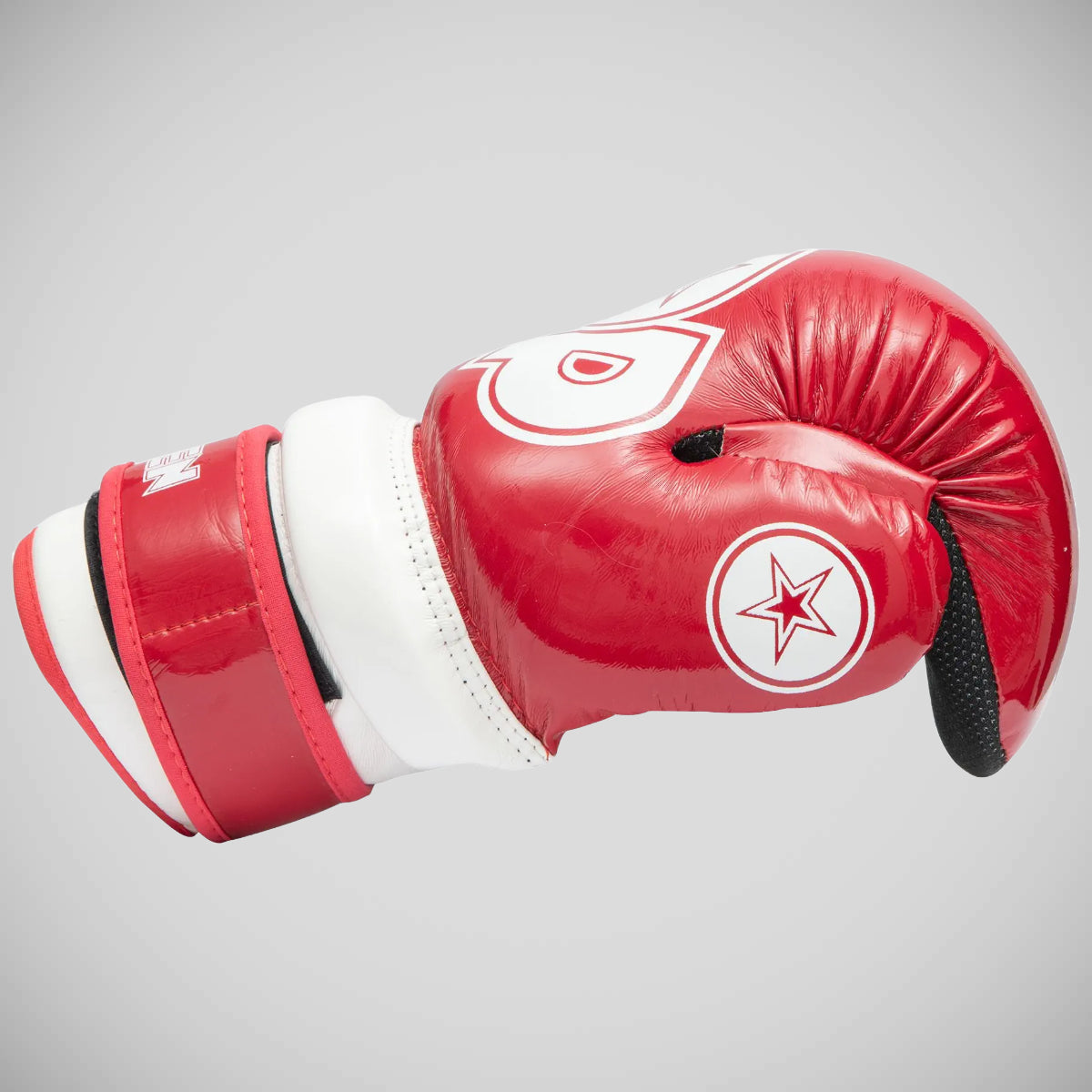 Red/White Top Ten Glossy Block Pointfighter Gloves at Bytomic Trade and Wholesale
