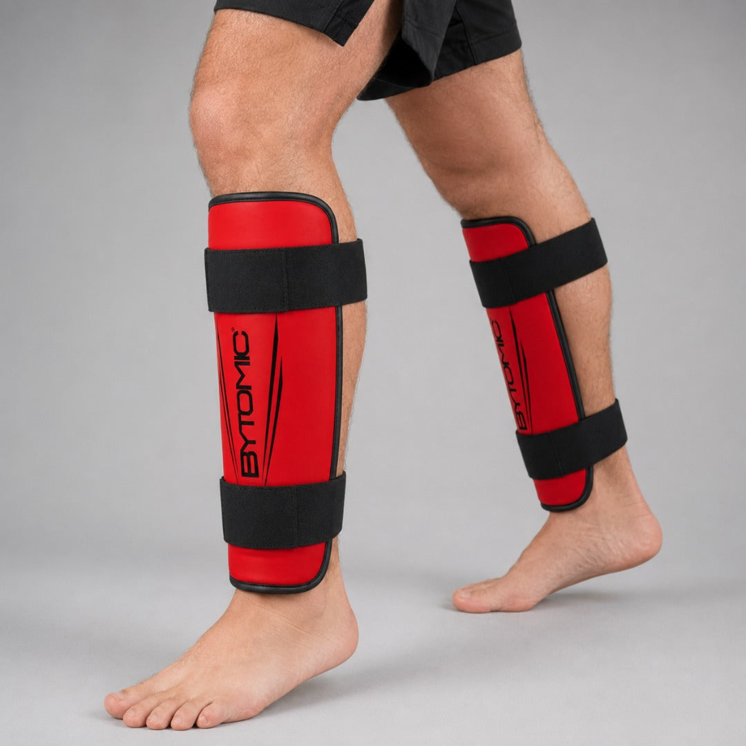 Red/Black Bytomic Axis V2 Shin Guards at Bytomic Trade & Wholesale 2