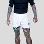 Roll Supreme The Finisher 2 in 1 Jiu Jitsu Shorts White/Black