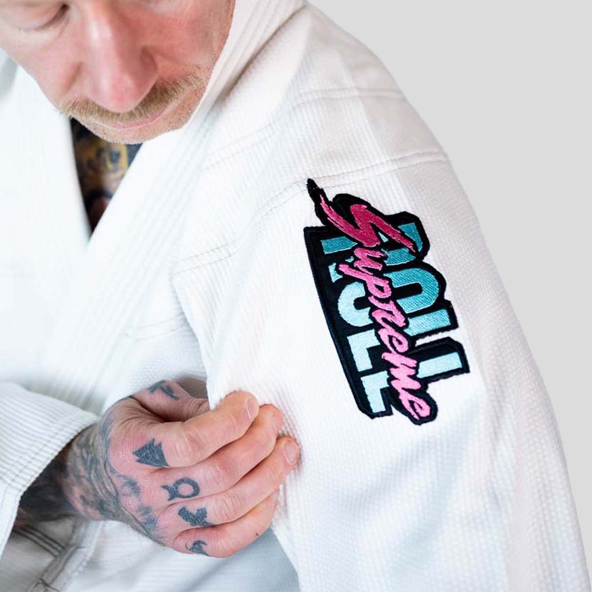 Roll Supreme The Finisher BJJ Gi White at Bytomic Trade and Wholesale