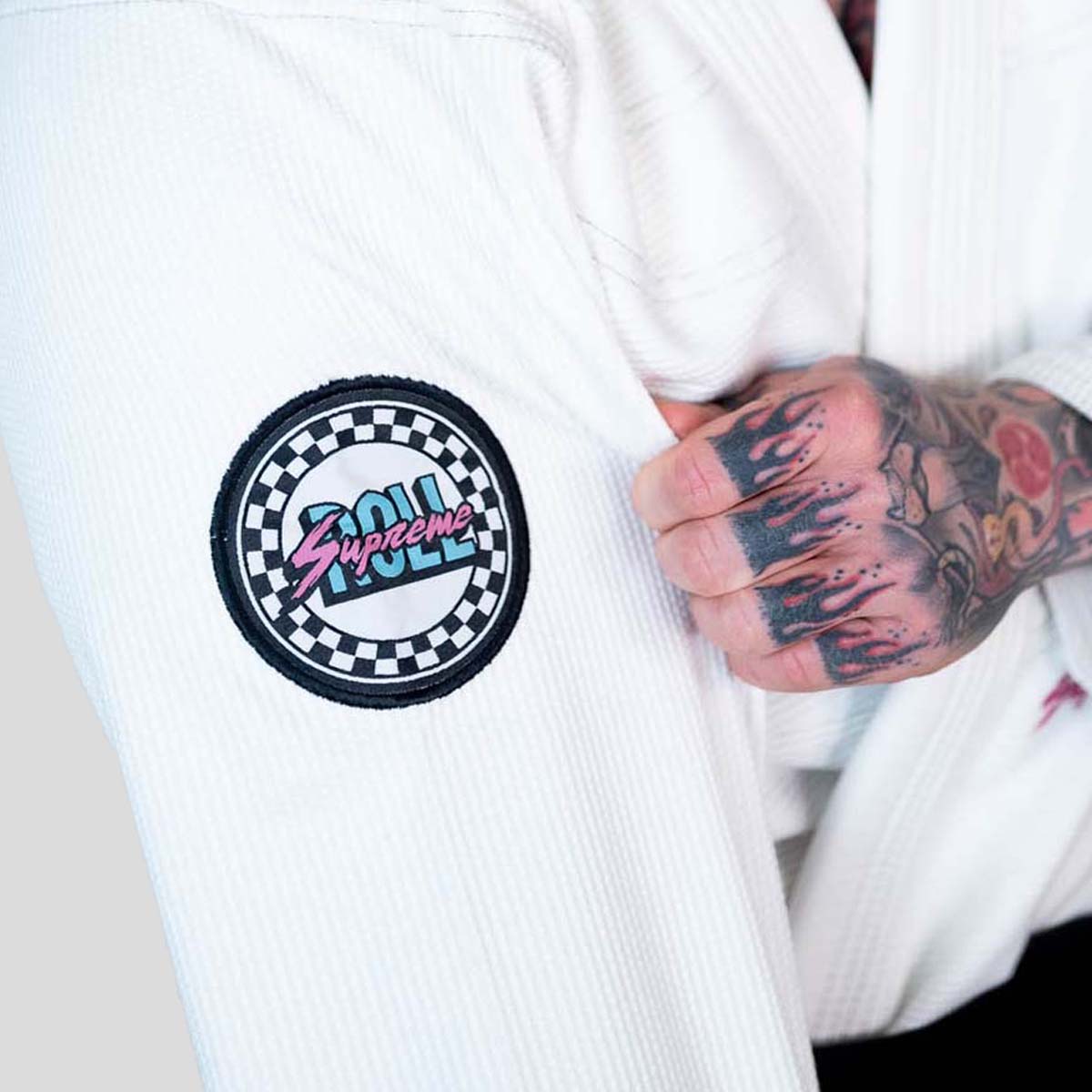 Roll Supreme The Finisher BJJ Gi White at Bytomic Trade and Wholesale